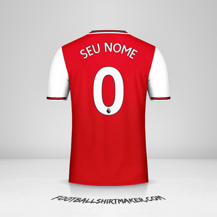 Camisa Arsenal 2019/20 -  seu nome - 0