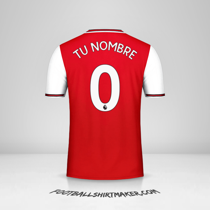 Camiseta Arsenal 2019/20 -  tu nombre - 0