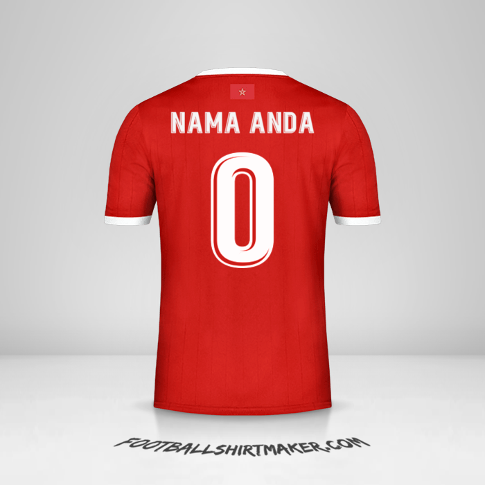 Jersey Maroko AFCON 2019 -  nama anda - 0