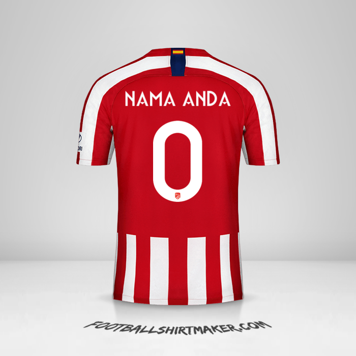 Jersey Atletico Madrid Cup 2019/20 -  nama anda - 0