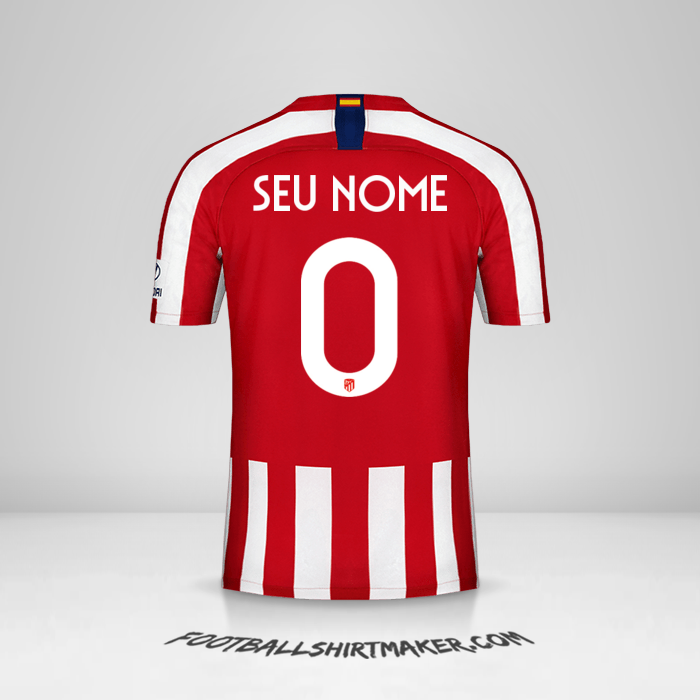 Camisa Atletico Madrid Cup 2019/20 -  seu nome - 0
