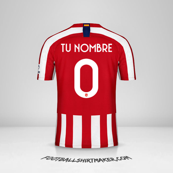 Camiseta Atletico Madrid Cup 2019/20 -  tu nombre - 0
