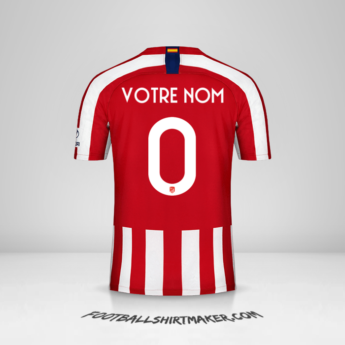Maillot Atletico Madrid 2019/20 Cup -  votre nom - 0