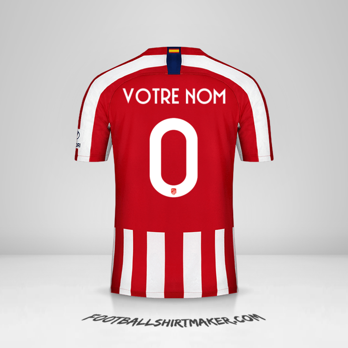 Maillot Atletico Madrid Cup 2019/20 -  votre nom - 0