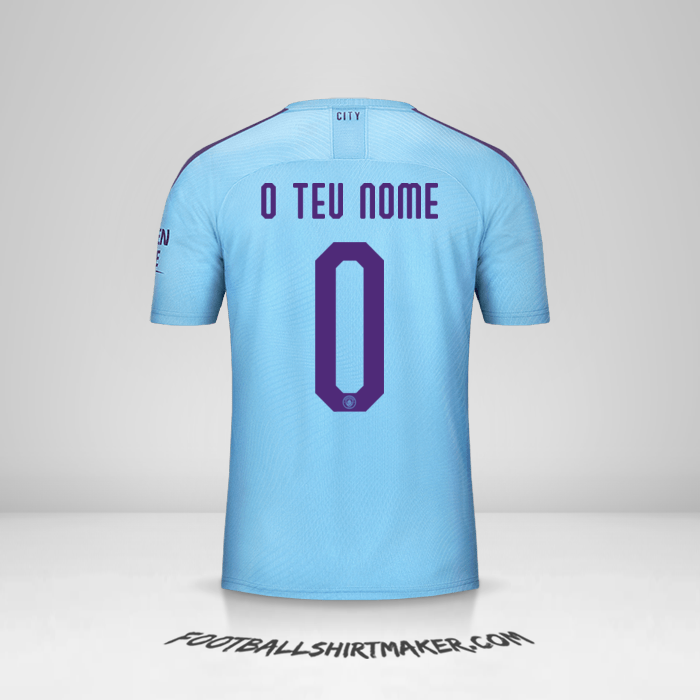 Camisola Manchester City Cup 2019/20 -  o teu nome - 0
