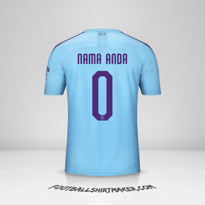 Jersey Manchester City Cup 2019/20 -  nama anda - 0