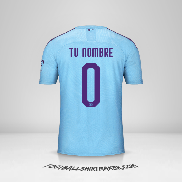 Camiseta Manchester City Cup 2019/20 -  tu nombre - 0