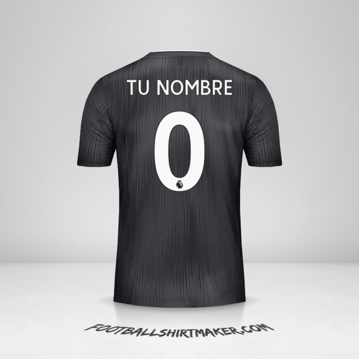 Camiseta Leicester City FC Black 2019/20 II -  tu nombre - 0