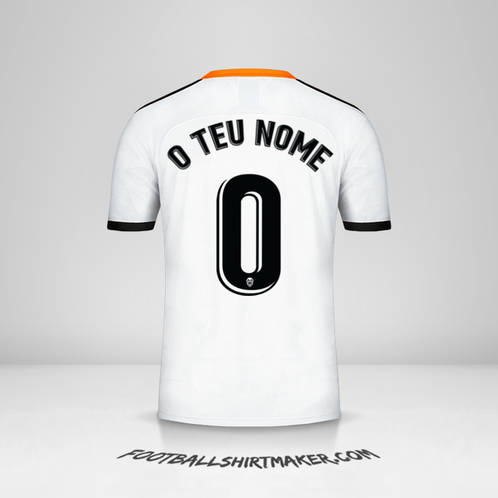 Camisola Valencia CF 2019/20 -  o teu nome - 0