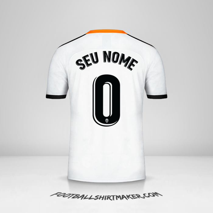 Camisa Valencia CF 2019/20 -  seu nome - 0