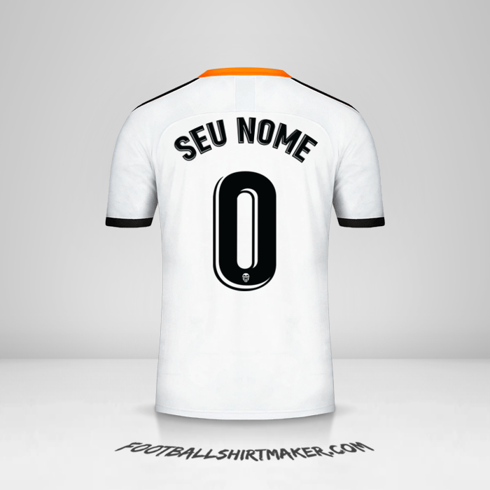 Camisa Valencia CF 2019/20 -  seu nome - 0