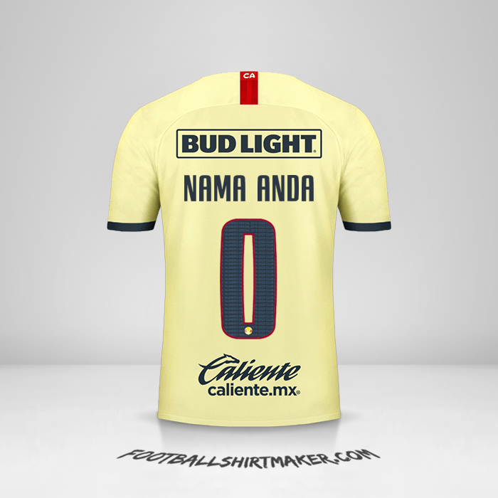 Jersey Club America 2019/20 -  nama anda - 0