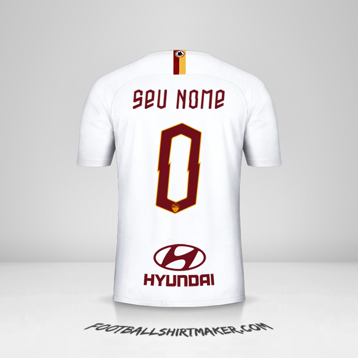 Camisa AS Roma 2019/20 II -  seu nome - 0