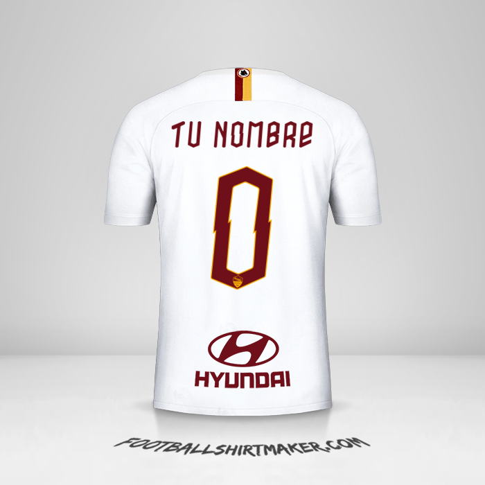 Camiseta AS Roma 2019/20 II -  tu nombre - 0