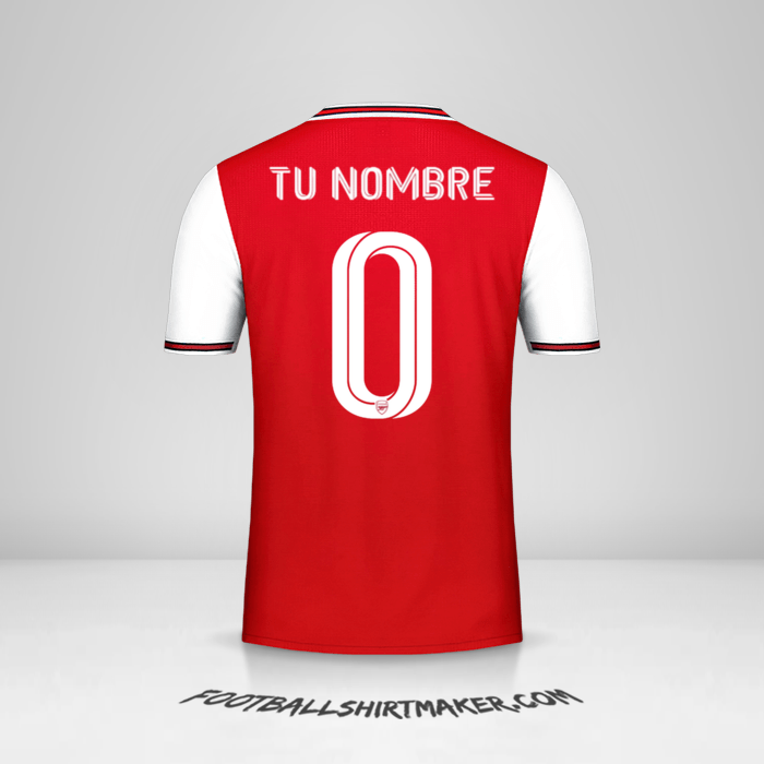 Camiseta Arsenal Cup 2019/20 -  tu nombre - 0
