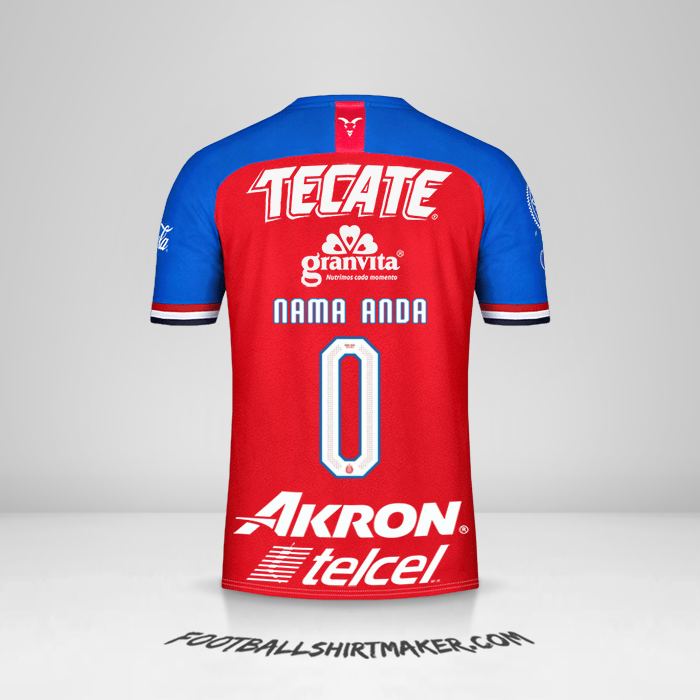 Jersey Guadalajara 2019/20 -  nama anda - 0