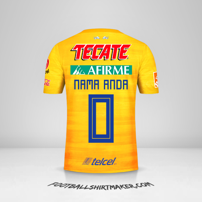 Jersey Tigres UANL 2019/20 -  nama anda - 0