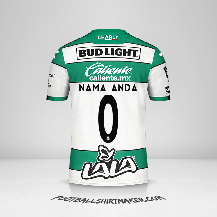 Jersey Santos Laguna 2019/20 -  nama anda - 0