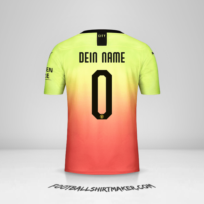 Trikot Manchester City 2019/20 Cup III -  dein name - 0
