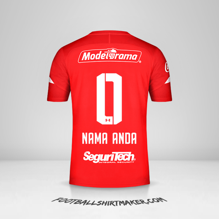 Jersey Toluca FC 2019/20 -  nama anda - 0