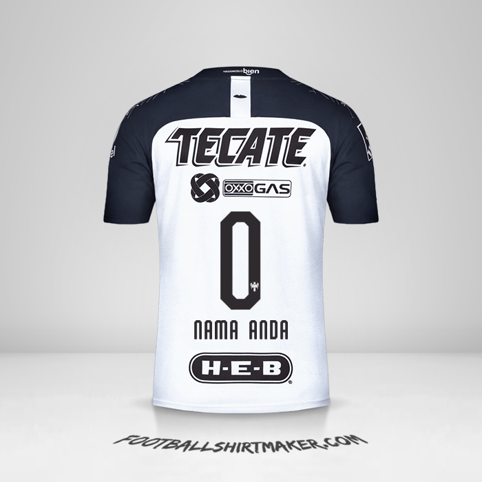 Jersey Monterrey 2019/20 II -  nama anda - 0