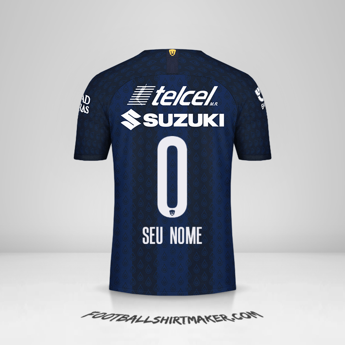 Camisa Pumas UNAM 2019/20 II -  seu nome - 0