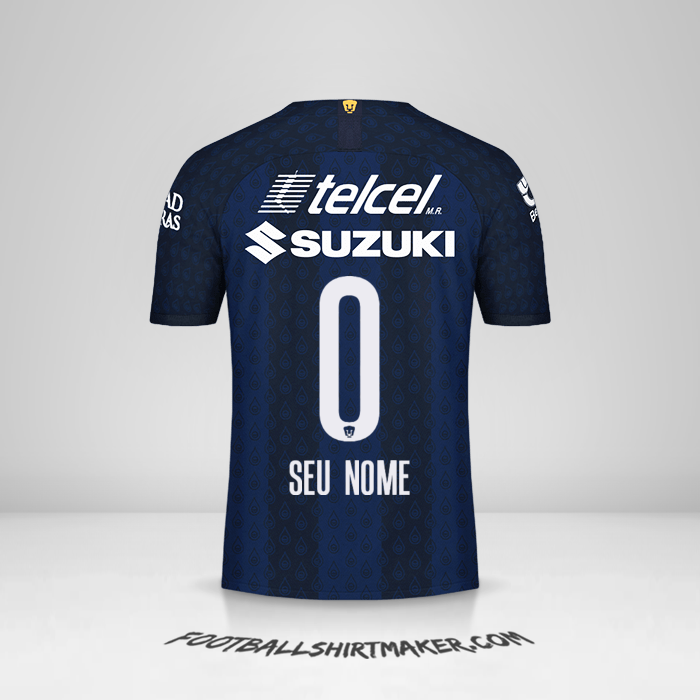 Camisa Pumas UNAM 2019/20 II -  seu nome - 0