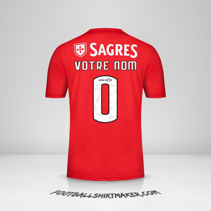 Maillot SL Benfica 2018/19 -  votre nom - 0