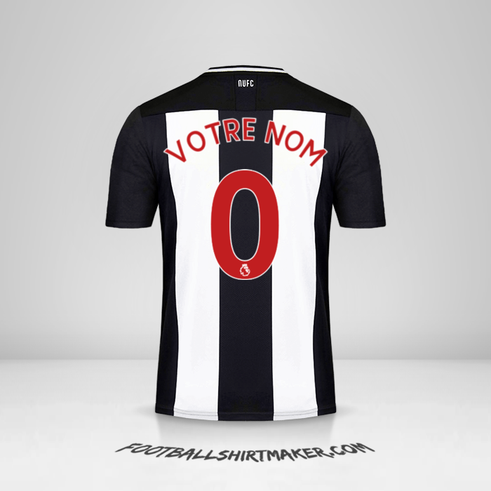 Maillot Newcastle United FC 2019/20 -  votre nom - 0