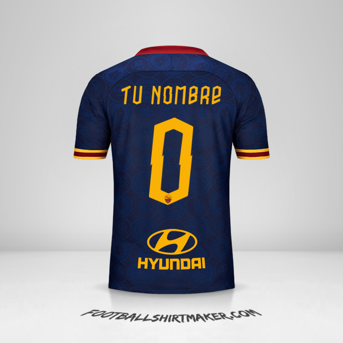 Camiseta AS Roma 2019/20 III -  tu nombre - 0