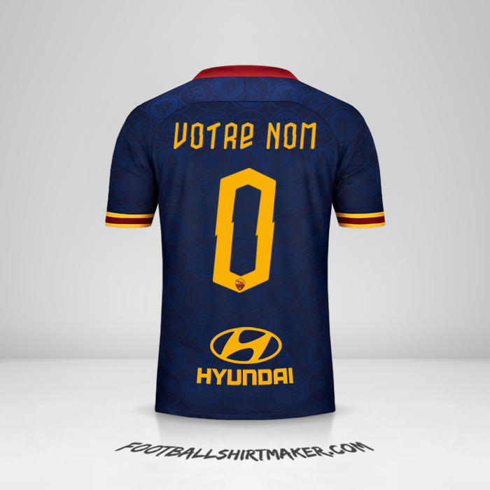 Maillot AS Roma 2019/20 III -  votre nom - 0