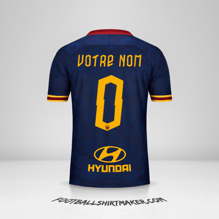 Maillot AS Roma 2019/20 III -  votre nom - 0