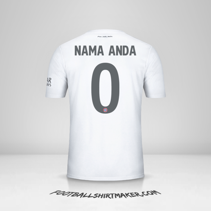 Jersey FC Bayern Munchen Cup 2019/20 II -  nama anda - 0