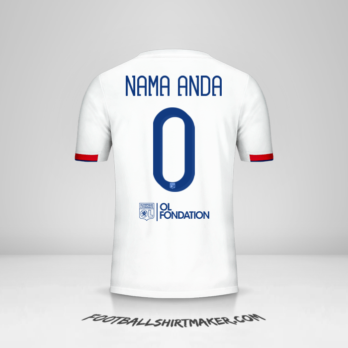 Jersey Olympique Lyon Cup 2019/20 -  nama anda - 0