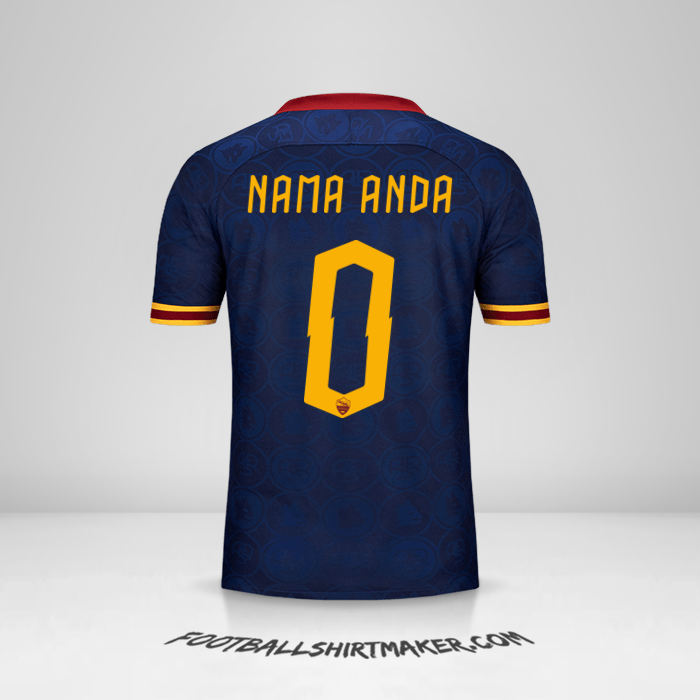 Jersey AS Roma Cup 2019/20 III -  nama anda - 0