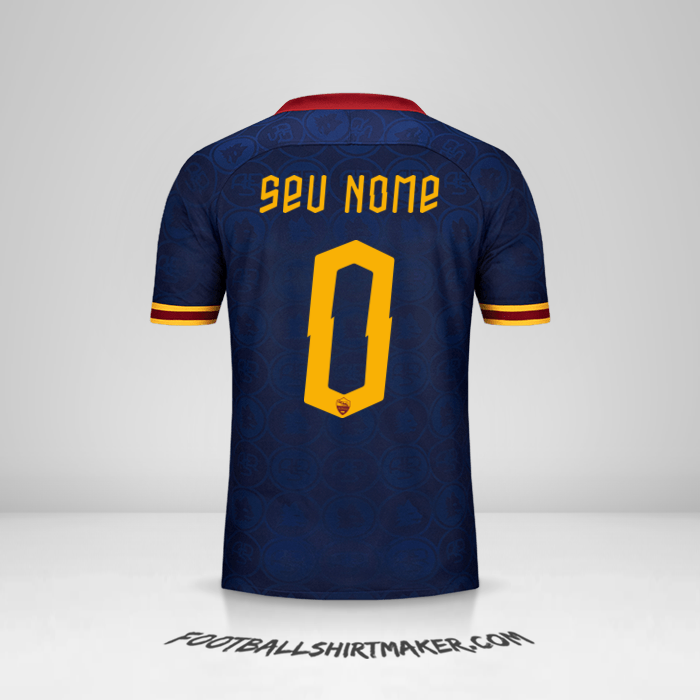 Camisa AS Roma 2019/20 Cup III -  seu nome - 0