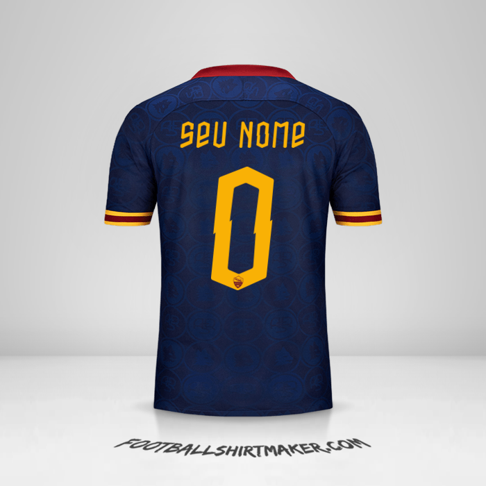 Camisa AS Roma Cup 2019/20 III -  seu nome - 0