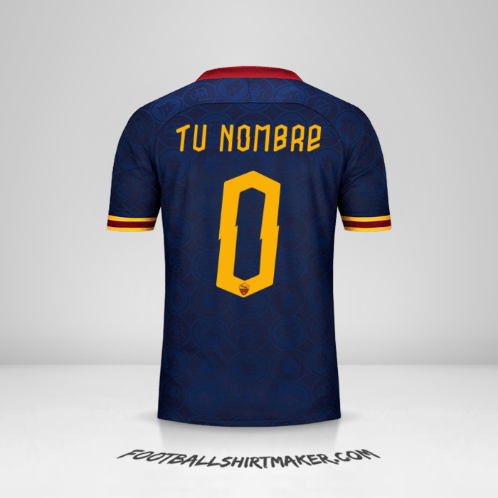 Camiseta AS Roma 2019/20 Cup III -  tu nombre - 0