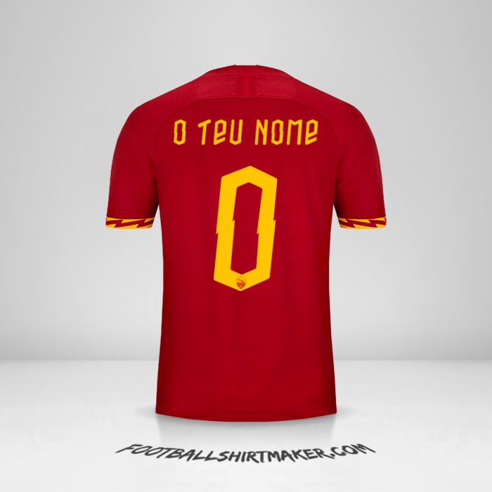 Camisola AS Roma 2019/20 Cup -  o teu nome - 0