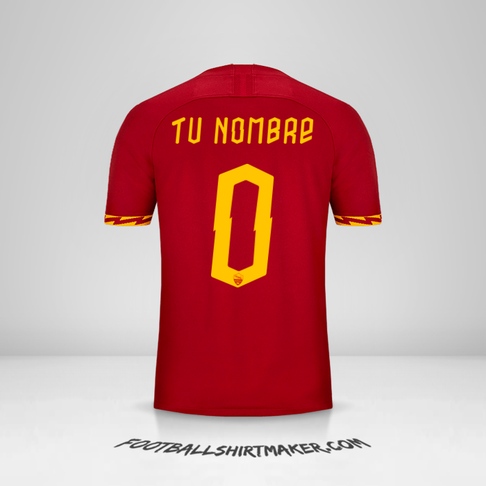 Camiseta AS Roma Cup 2019/20 -  tu nombre - 0