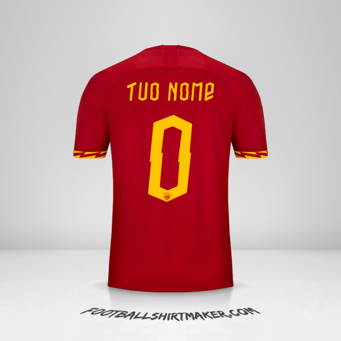 Maglia AS Roma 2019/20 Cup -  tuo nome - 0