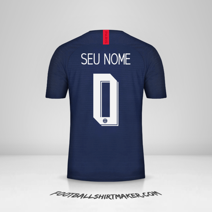 Camisa Paris Saint Germain Cup 2019/20 -  seu nome - 0