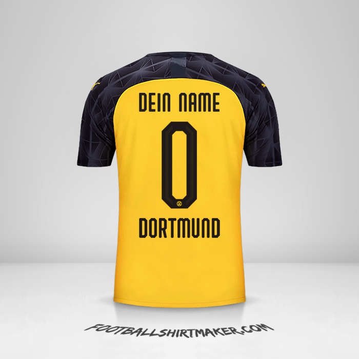 Trikot Borussia Dortmund 2019/20 Cup -  dein name - 0