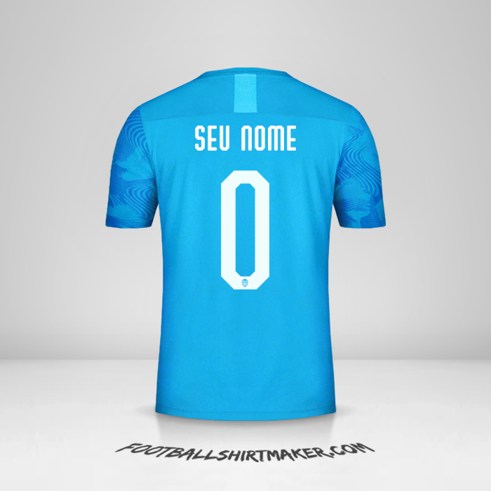 Camisa Valencia CF Cup 2019/20 III -  seu nome - 0