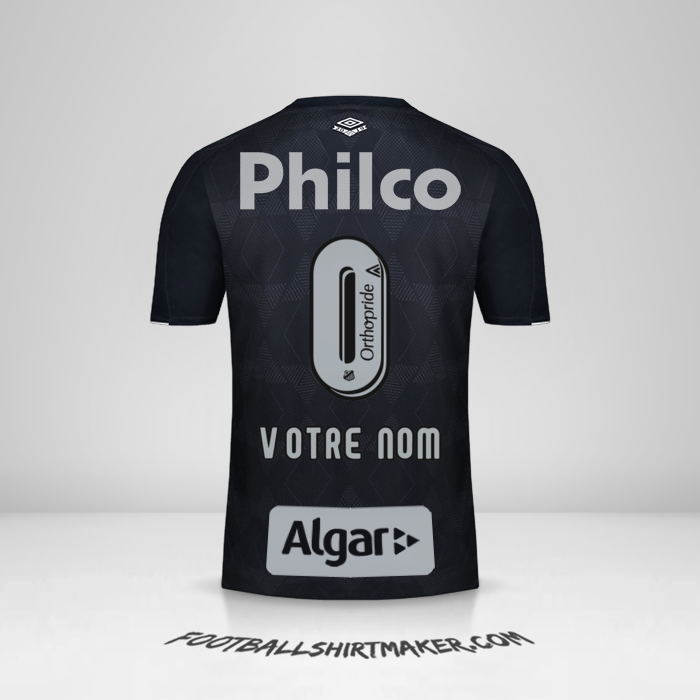 Maillot Santos FC 2019/20 III -  votre nom - 0