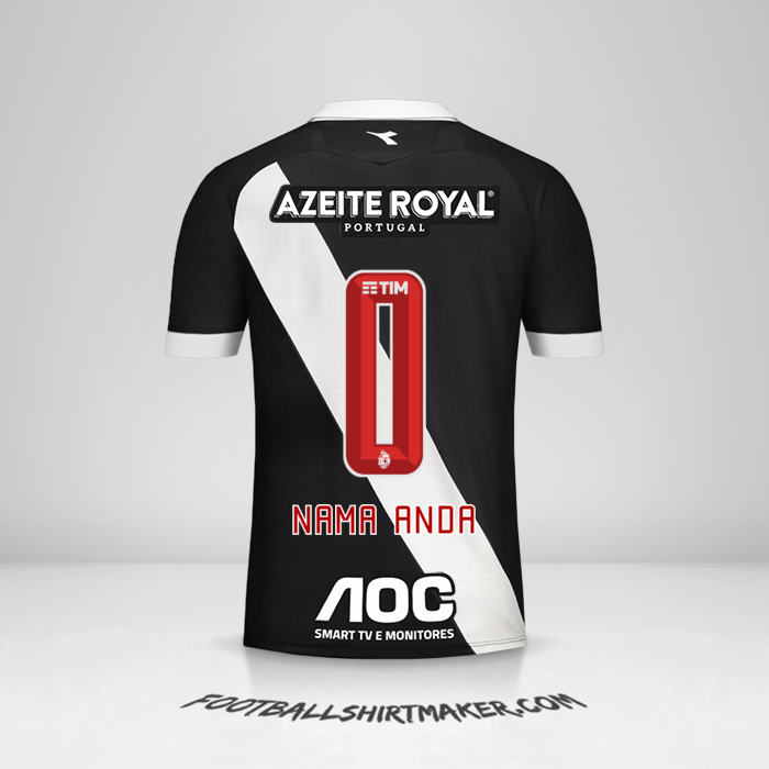 Jersey Vasco da Gama 2019/20 -  nama anda - 0