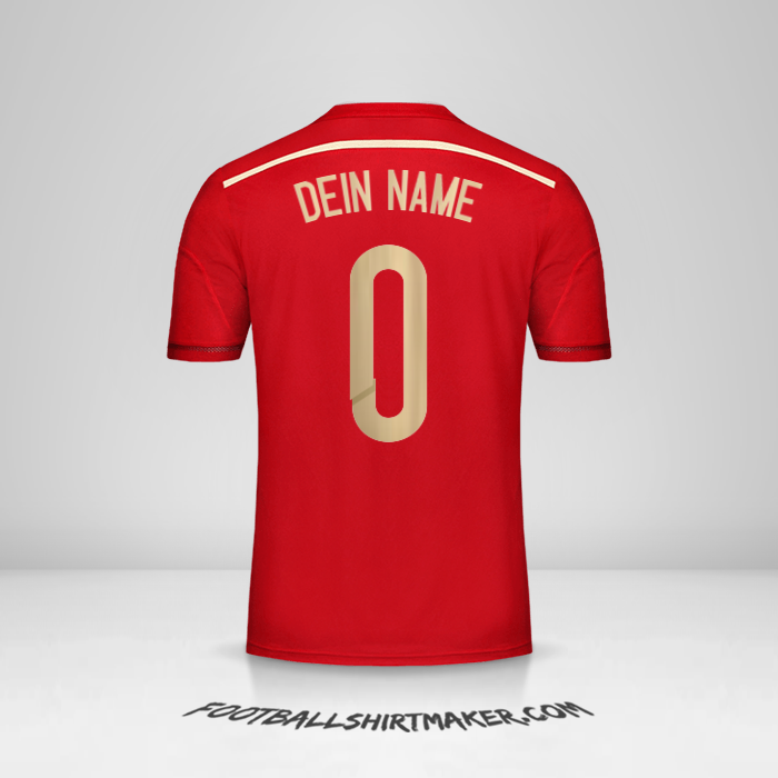 Trikot Spanien 2014 -  dein name - 0