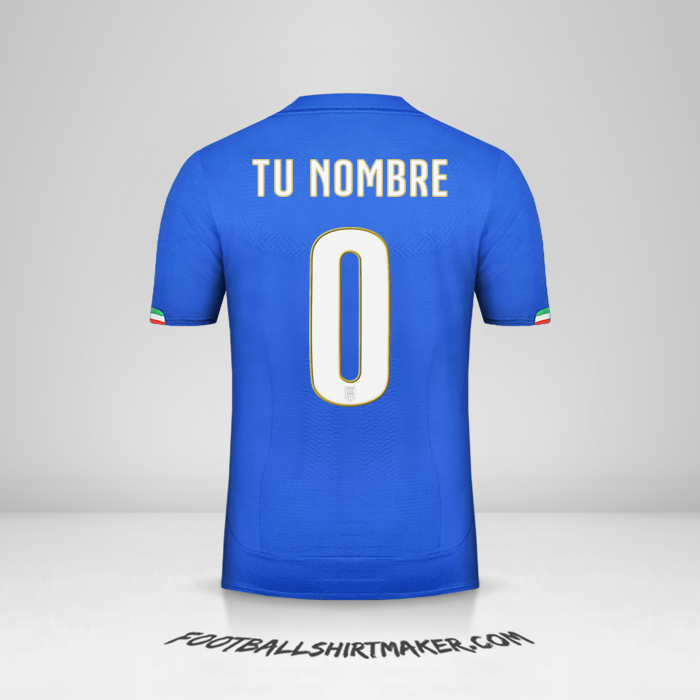 Camiseta Italia 2014 -  tu nombre - 0