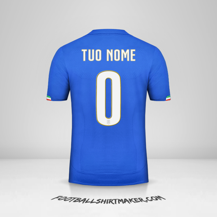 Maglia Italia 2014 -  tuo nome - 0