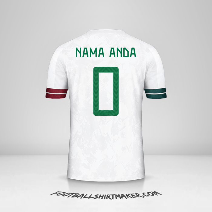 Jersey Meksiko 2020 II -  nama anda - 0